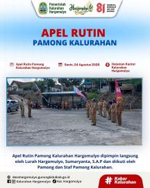 APEL RUTIN PAMONG KALURAHAN HARGOMULYO
